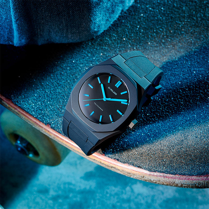 d1milano意大利手表男女女士碳险系列硅胶表带欧美腕表
