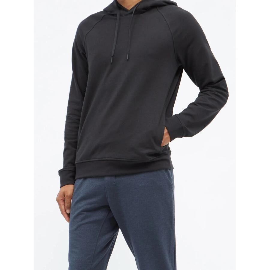 正品代购lululemon露露乐檬毛圈布连帽运动衫男卫户外休闲衣