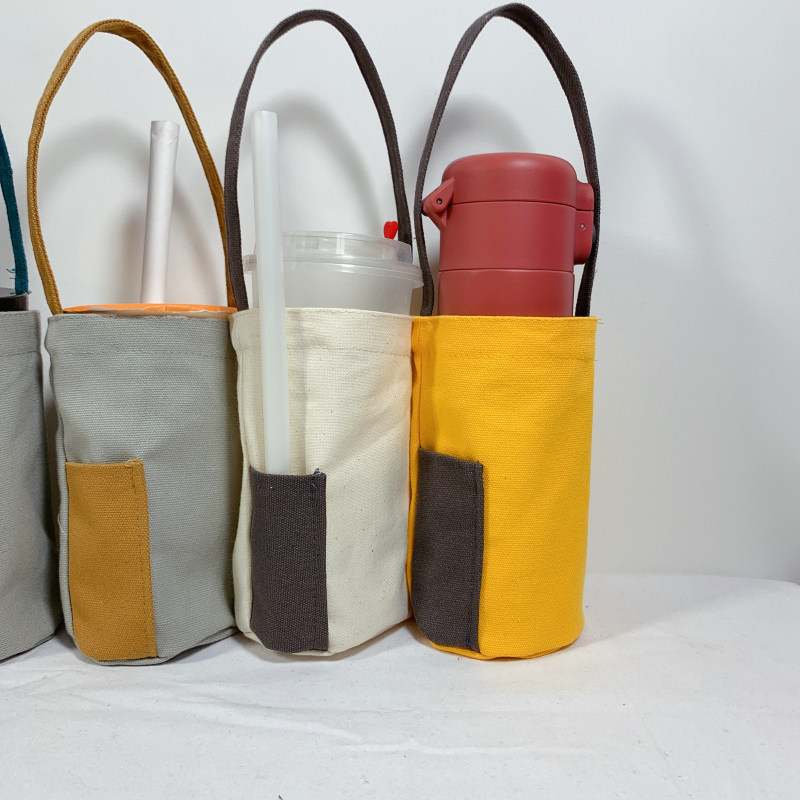 手提水杯袋子便携玻璃杯保护套通用500ml焖烧烧杯杯套