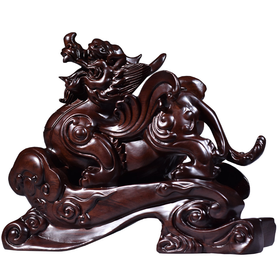 装饰檀木木雕貔貅摆件家居客厅办公室乔迁店铺木雕