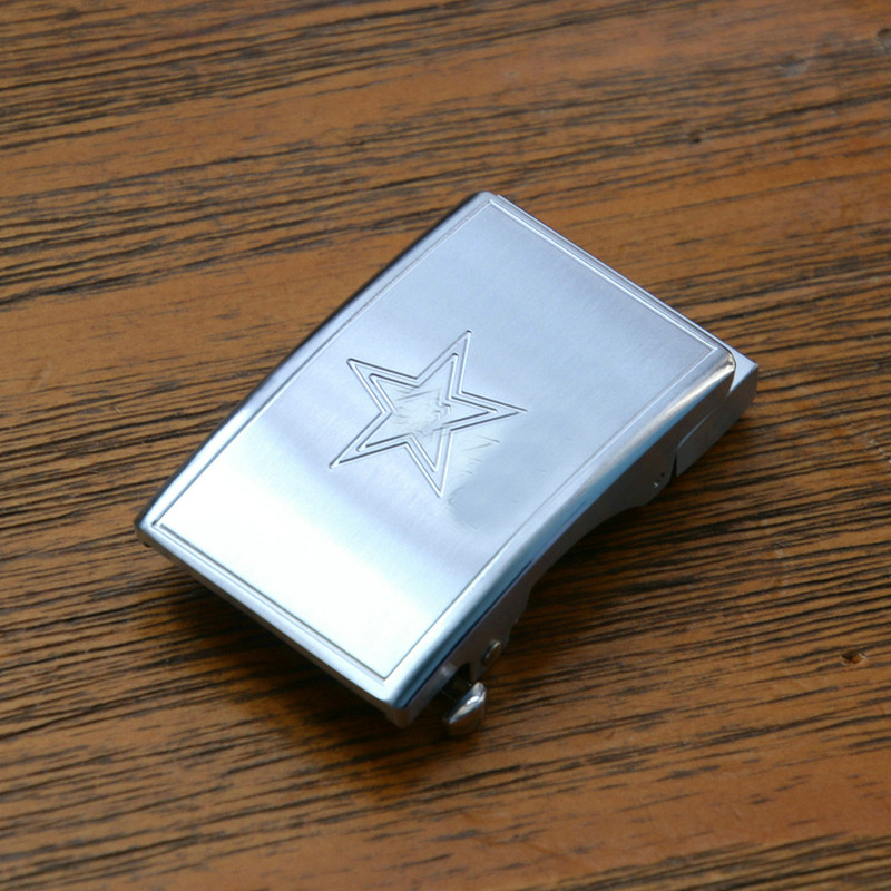 带头五星纯铜皮带扣军迷自动扣腰实心卡子军人皮带扣