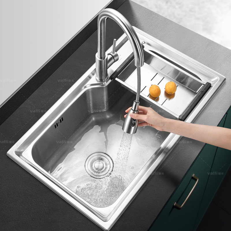 华帝厨房水槽单槽洗菜盆不锈钢水池洗碗洗手转角水槽套餐