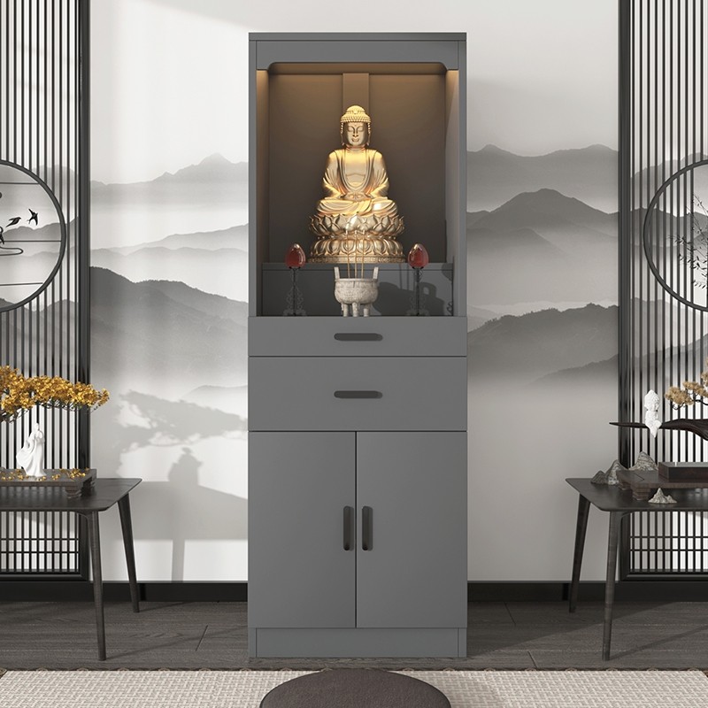 佛龛佛堂简易财神爷柜子关公香案供佛台新中式佛柜