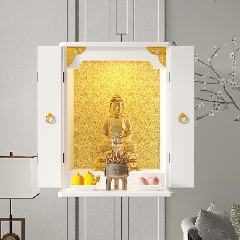 架子阿弥陀佛香炉壁挂佛龛财神爷菩萨台架神台小型佛柜