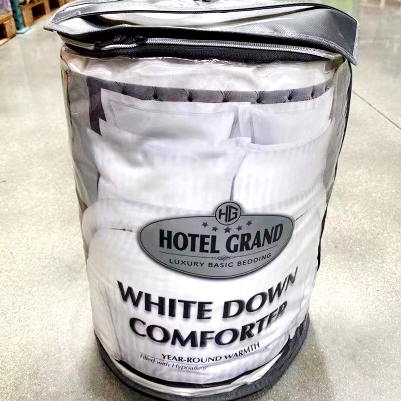 美国直邮hotelgrand欧洲白羽绒羽绒线程全棉被套羽绒