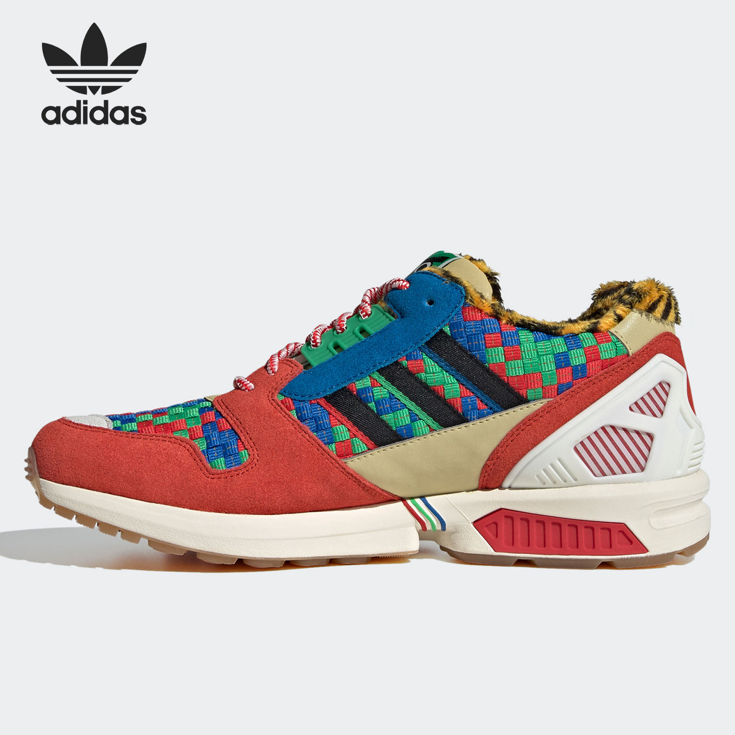 adidas阿迪达斯正品三叶草zx8000模型印花编织运动鞋板鞋