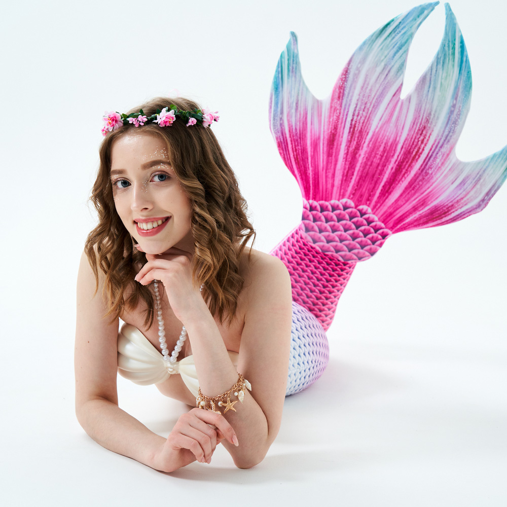 mermaker林允美人鱼尾巴泳衣成人服装女可游泳性感分体泳衣