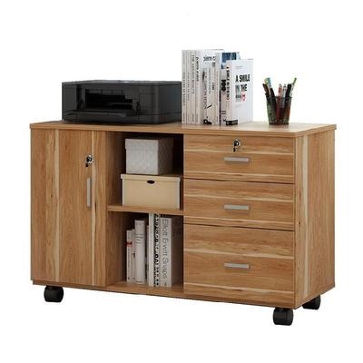 办公文件柜小矮柜办公室木质落地地带抽屉物品储物矮柜