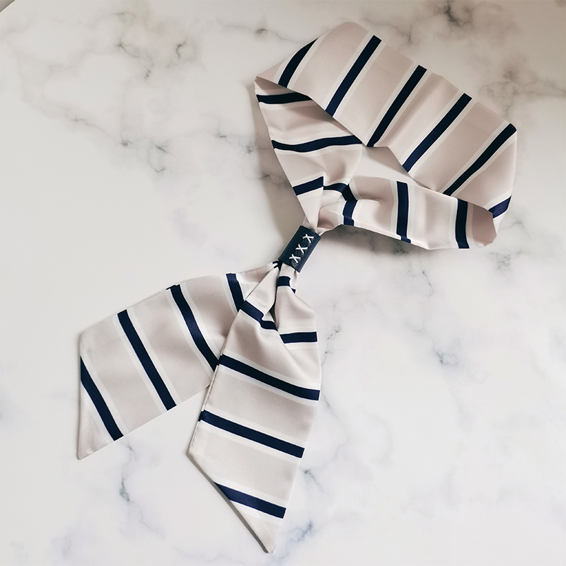 韩版领口休闲男生手腕装饰领带条纹丝巾长条围巾