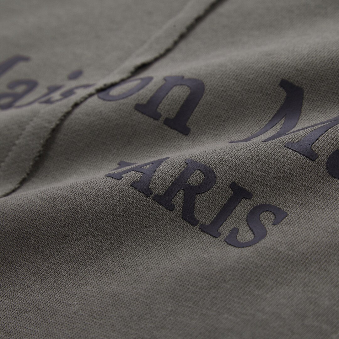 2022新款马吉拉不规则margiela字母印花logo宽松圆领mm6卫衣男女 - 三