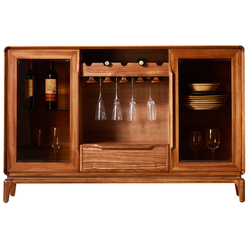 百谷北欧实木餐边柜乌金金木小户户型餐厅现代餐边柜