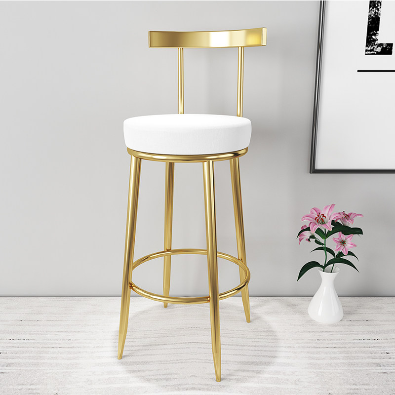 吧台北欧现代简约靠背咖啡奶茶茶店家用高脚凳子前台椅