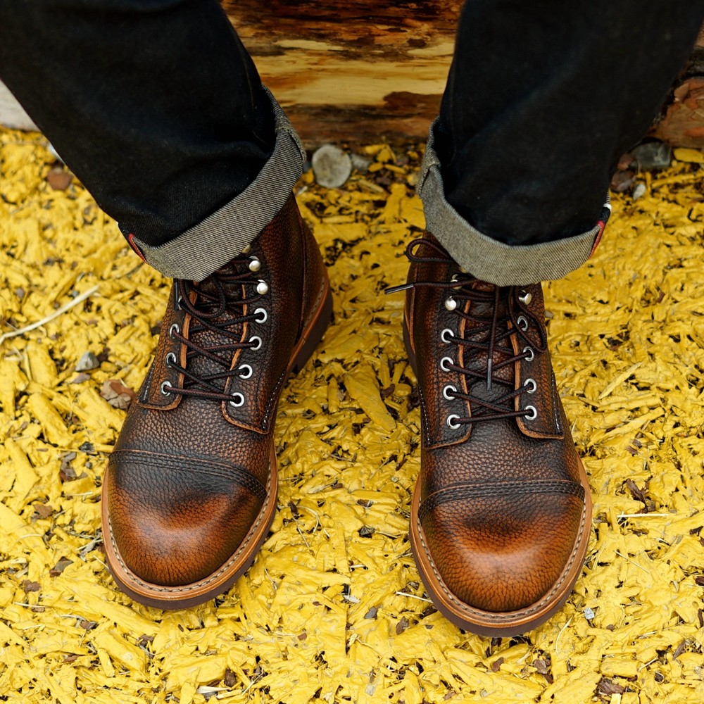 8111伞兵靴男日本原宿古着小店收录固特异缝制时装靴