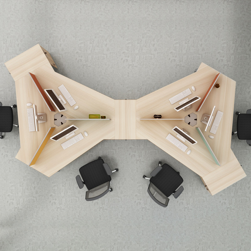 美格利生办公室6人职员办公桌工位组合多人卡位创意办公电脑桌