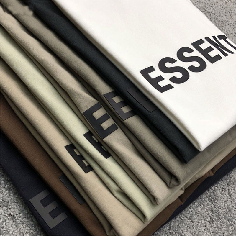 字母fog潮牌fearofgod印花essentialst短袖胸前t恤