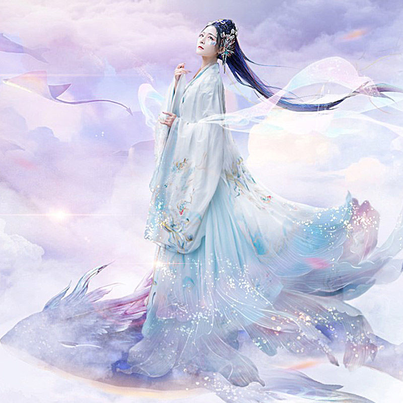 鲛人如梦梦霓裳原创汉服女装齐腰襦裙6米双层汉服