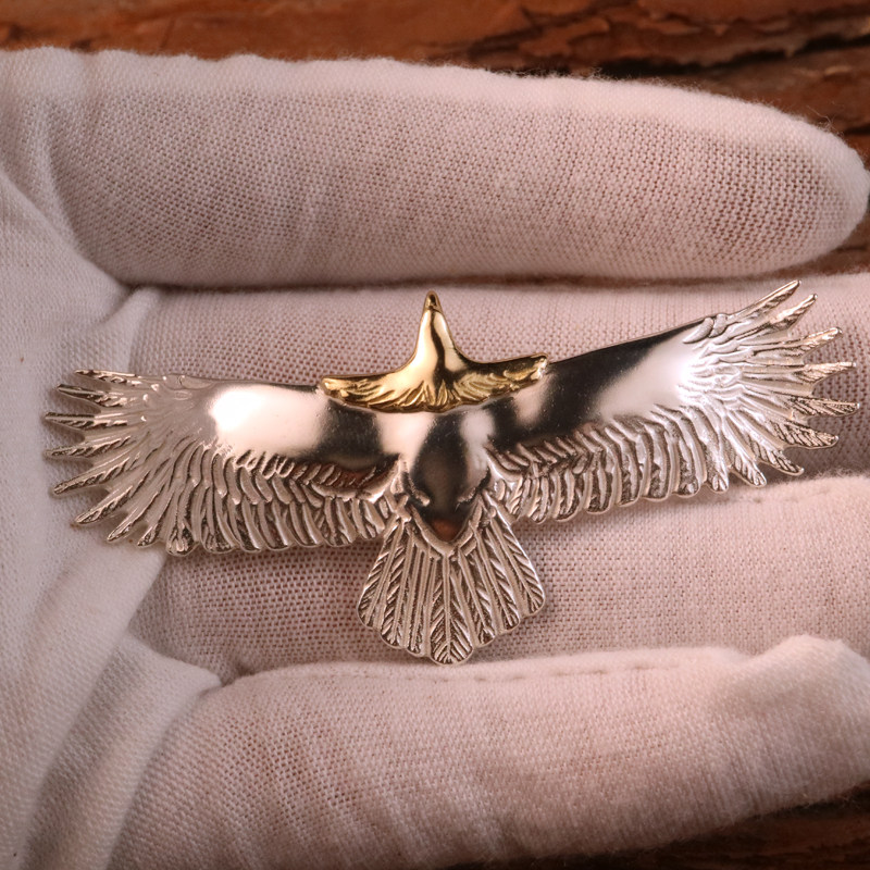 伊瓦岚 ken kikuchi菊地健4号18k金头大鹰项链吊坠铜头老鹰特别版