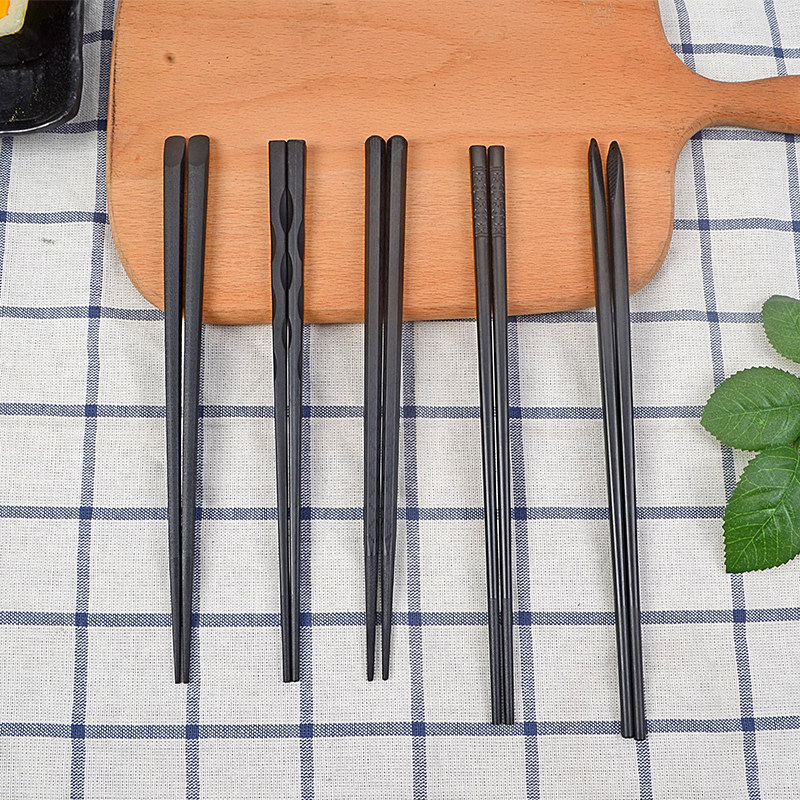 筷子合金防滑日式酒店专用家用韩国餐具10双筷子