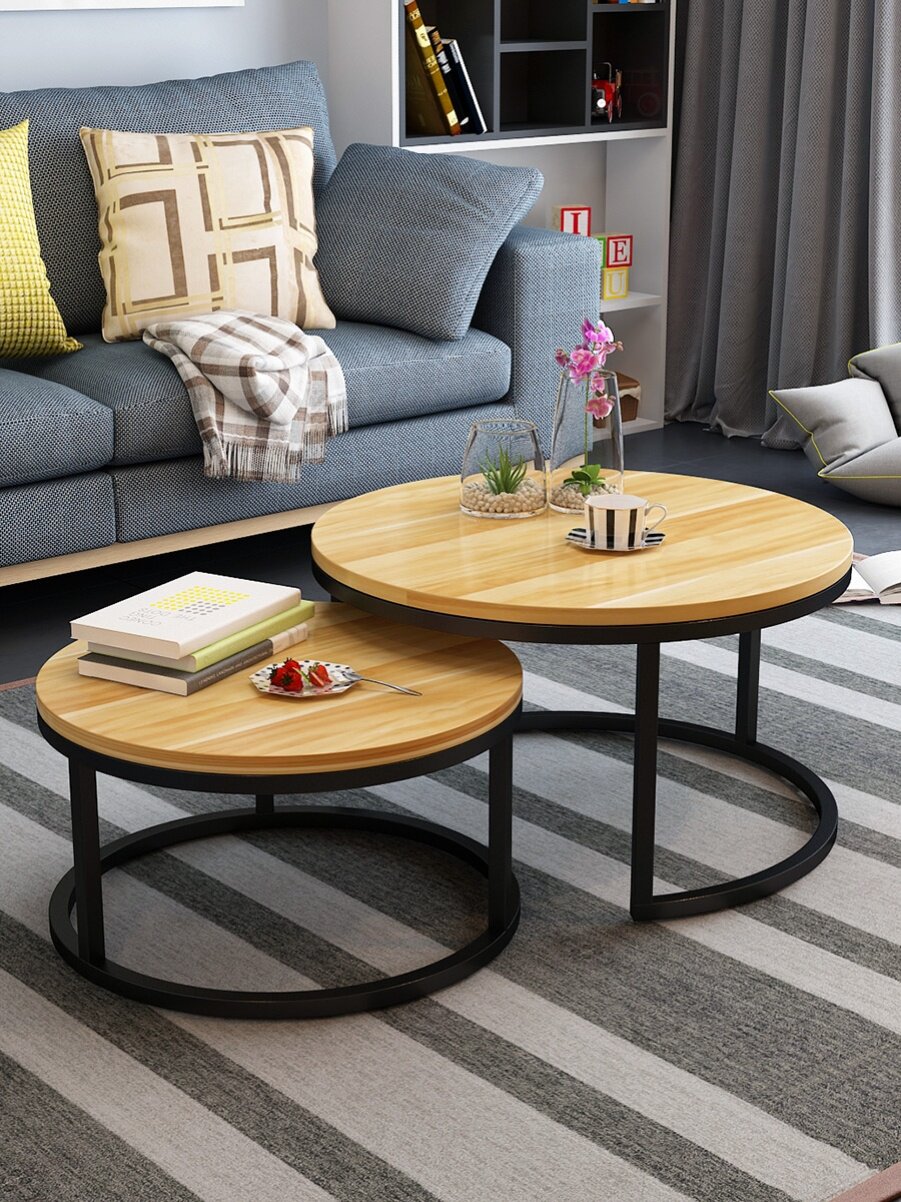 茶几田园简约双层多功能书房沙发房间中间法式茶几