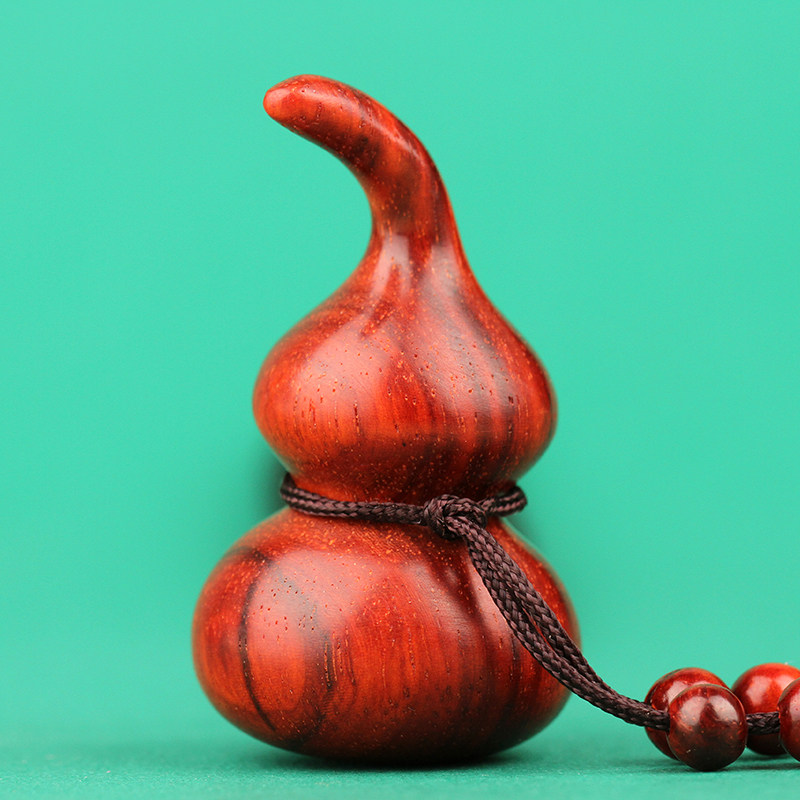 梨香院文玩葫芦手把挂件印度小叶叶紫檀木男士木雕