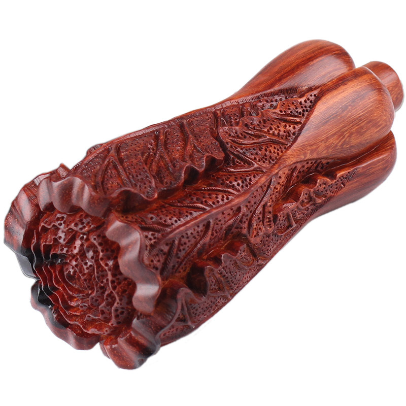 手把把玩梨香院白菜印度小叶紫檀文玩手玩把物件木雕