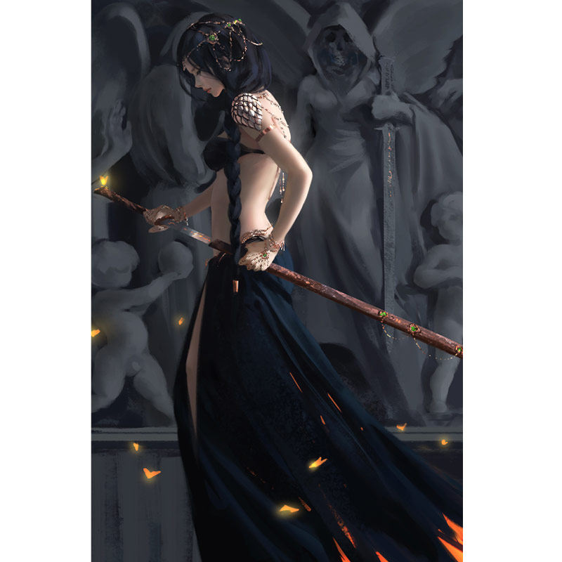 wlop鬼刀海琴烟风玲小云娜动漫周边自粘海报贴纸动漫挂件