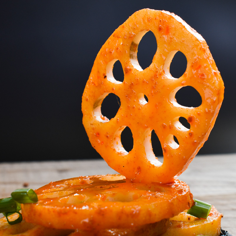 莲藕零食辣藕丁香辣脆藕500g