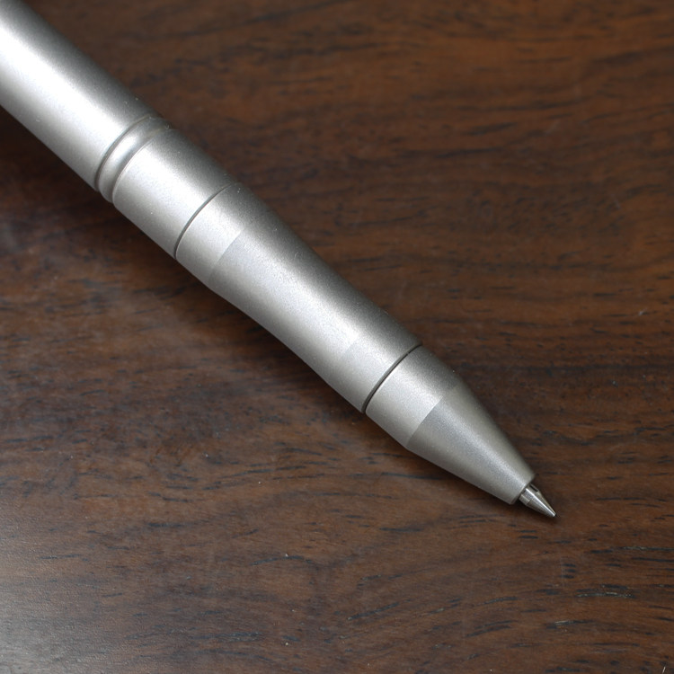 不锈钢按动金属笔自动不锈钢中性笔笔壳厚重带笔夹弹簧便携手感好