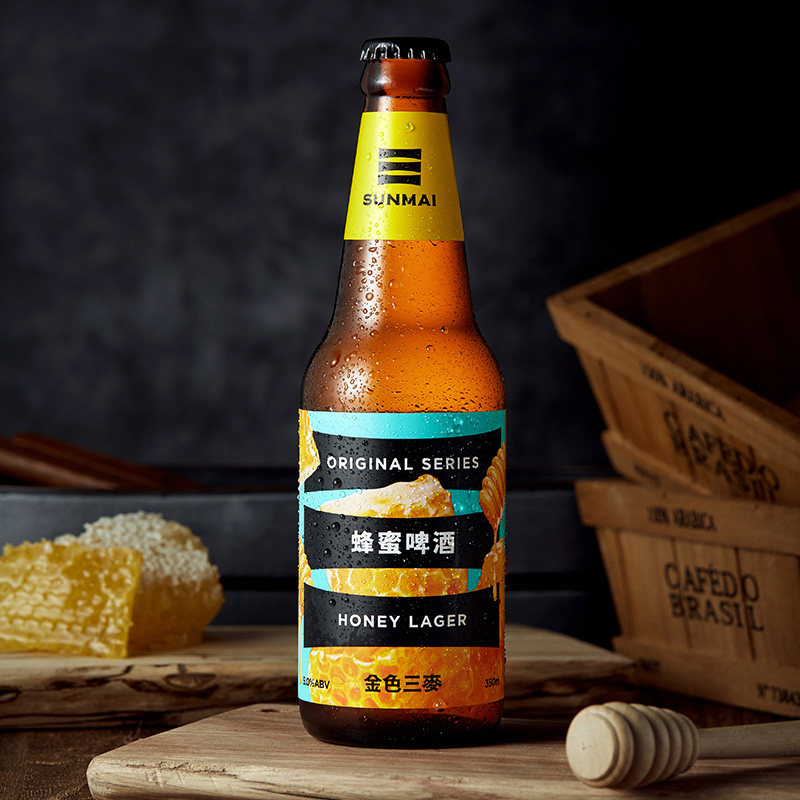 金牌精酿金色三麦sunmai进口蜂蜜拉格精酿啤酒进口精酿6支装