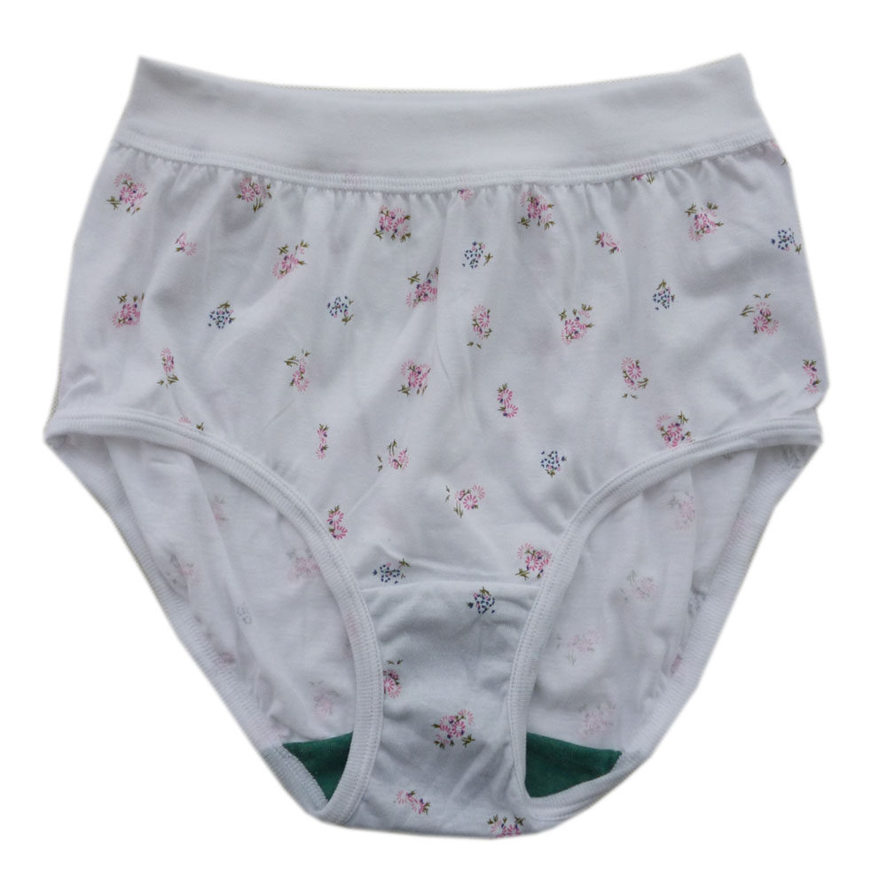 内裤ab女士抗菌纯棉宽松短裤中高高腰白底女三角裤