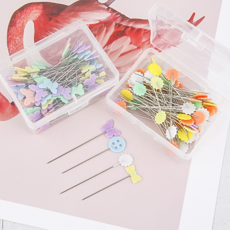 手工diy配件彩色大头针拼布定位装订布艺工具针