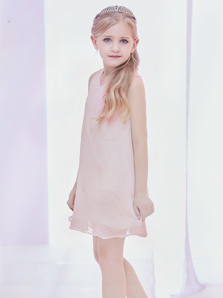 licilizi粒子童装女童连衣裙粉色蝴蝶结洋气时尚2020连衣裙