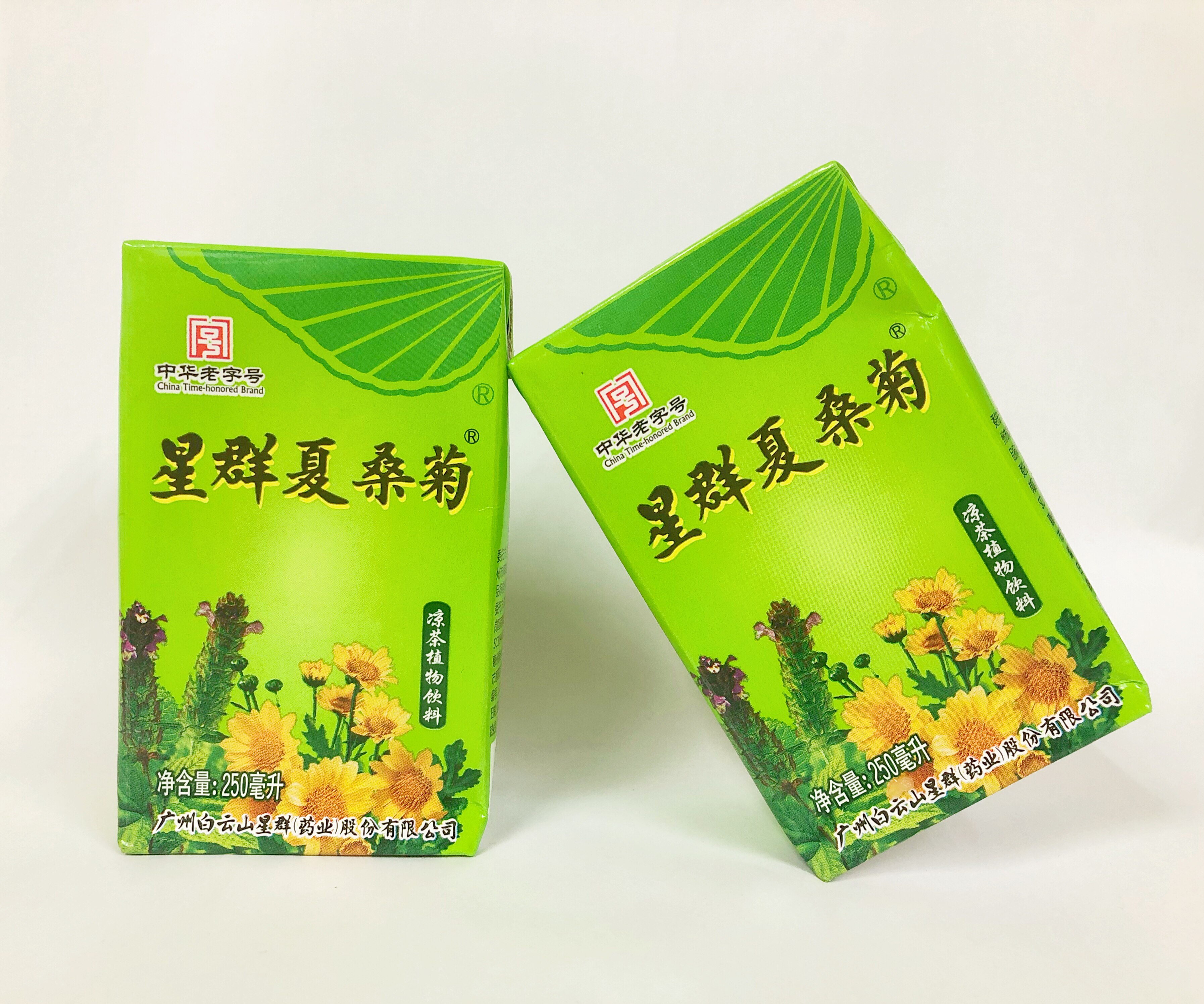白云山星群夏桑菊植物饮料广东凉茶植物茶250ml24盒一箱