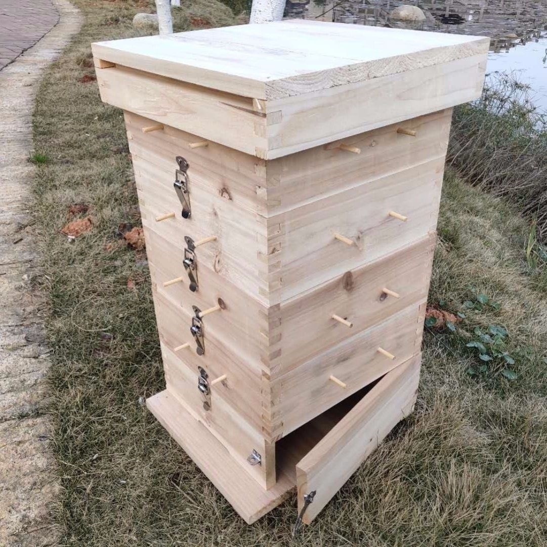 格子箱中蜂方格子侧边蜂王标准防水蜜蜂箱箱子适用巢框割蜜方便