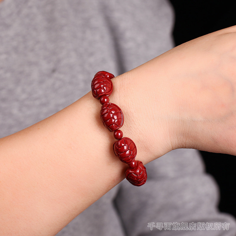 朱砂手串女正品天然原矿紫金富甲一方本命年手链手链