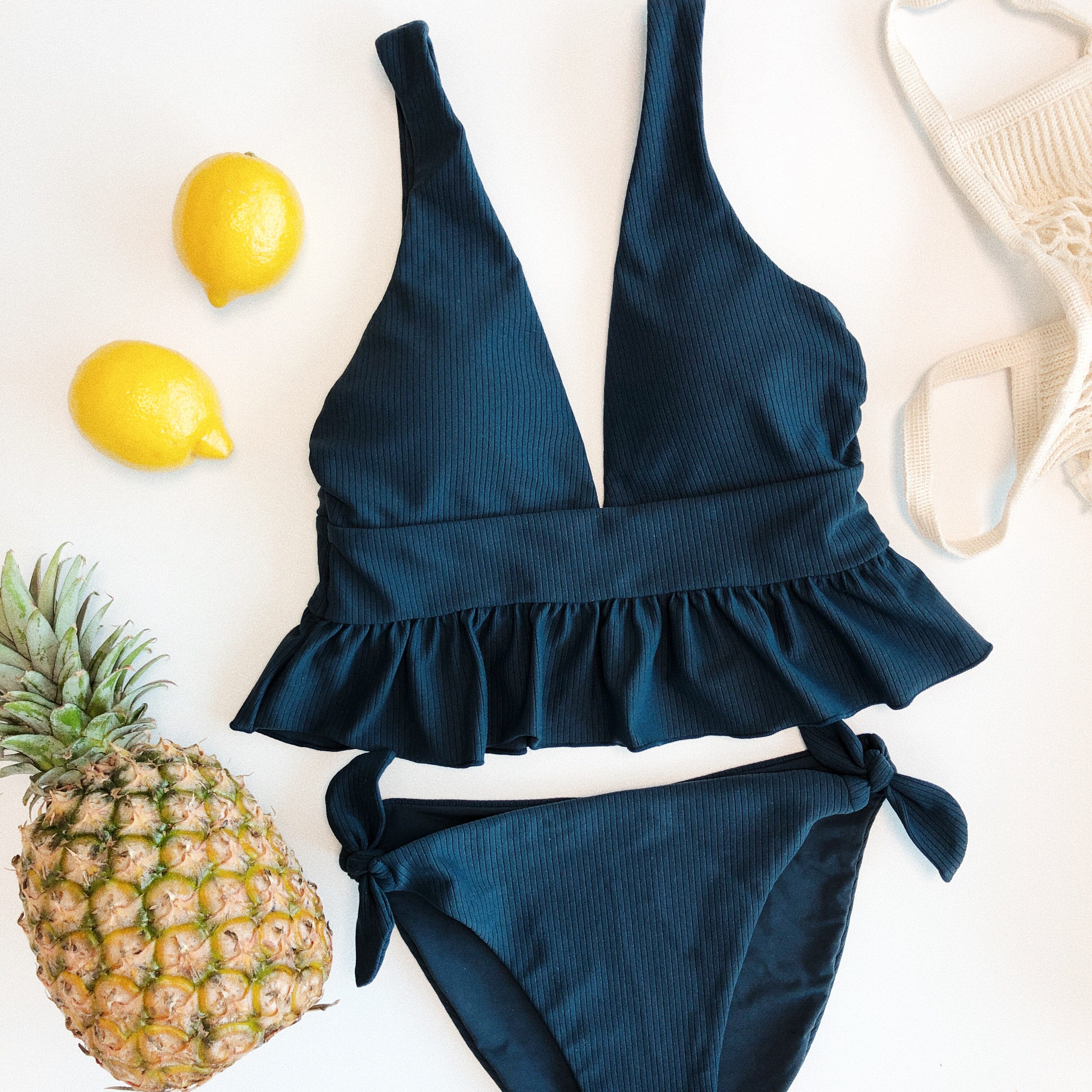 清仓特惠offland分体泳衣比基尼套装性感荷叶边显瑜伽外套