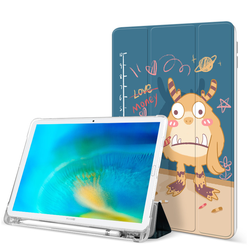 华为麒麟ipad清新scmr-w09皮套三折电脑scmmatepad10.8平板电脑保护套