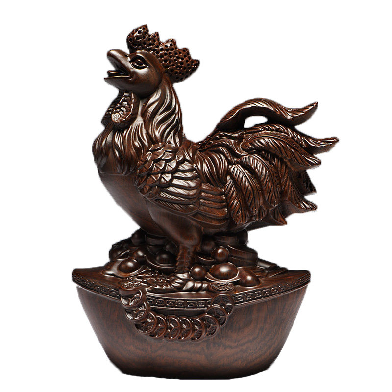 家居送礼工艺品装饰工艺装饰办公客厅木鸡檀木实木摆件