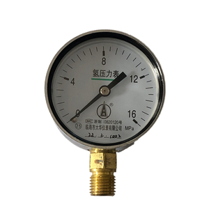 y60氢气压力表表壳加厚25级精度表头临海市大华仪表直径yq60