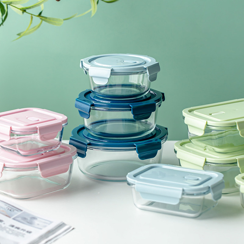 玻璃保鲜上班族学生便携饭盒微波炉加热餐盒辅食保鲜盒