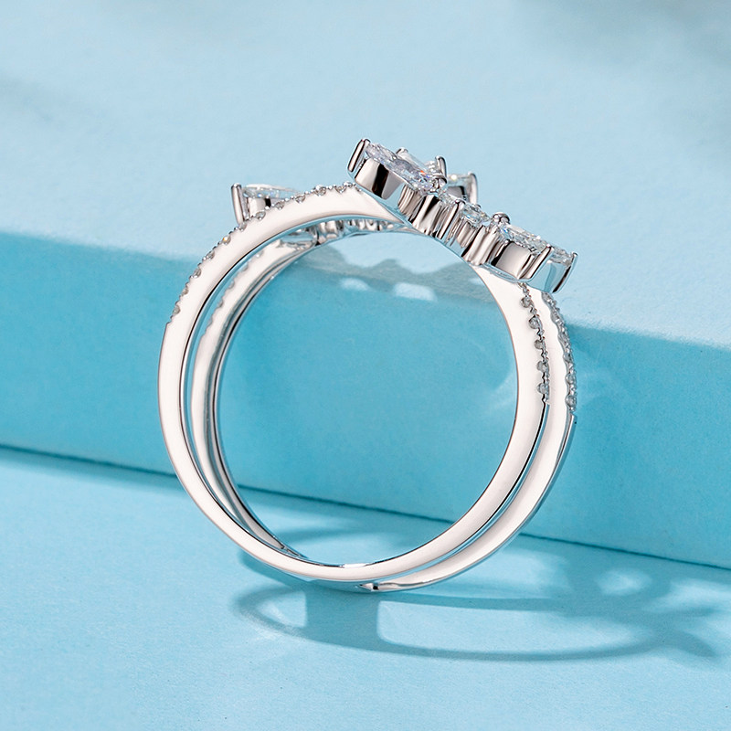 宝创18k071克拉钻石戒指潮流时尚个性蝴蝶设计女款手饰