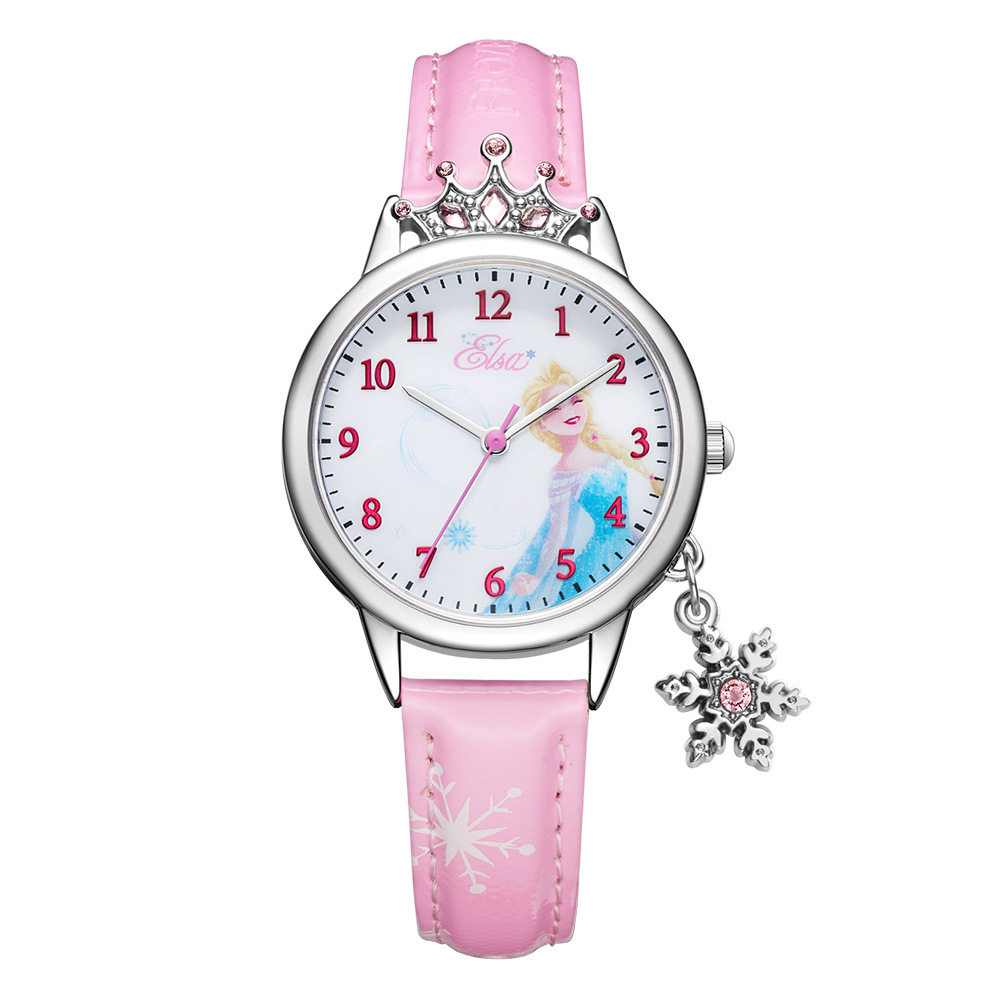 迪士尼儿童手表女童冰雪奇缘爱莎公主女孩防水国产腕表