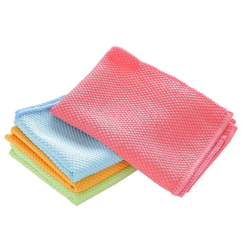 鱼鳞抹布擦镜子玻璃毛巾不掉毛专用无痕不留水印吸水渍清洁神器