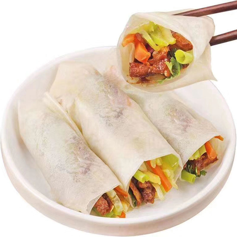 榆林镇筋饼正宗包邮春饼皮薄饼包邮透明烤鸭饼皮可卷肉饼即食早餐