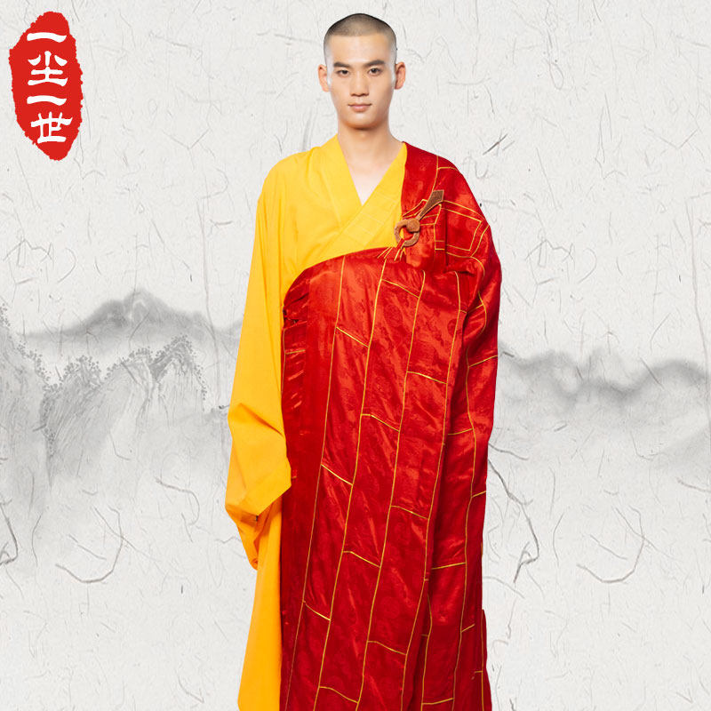袈裟一尘一世真丝祖衣暗纹和尚蚕丝僧服福田汉服