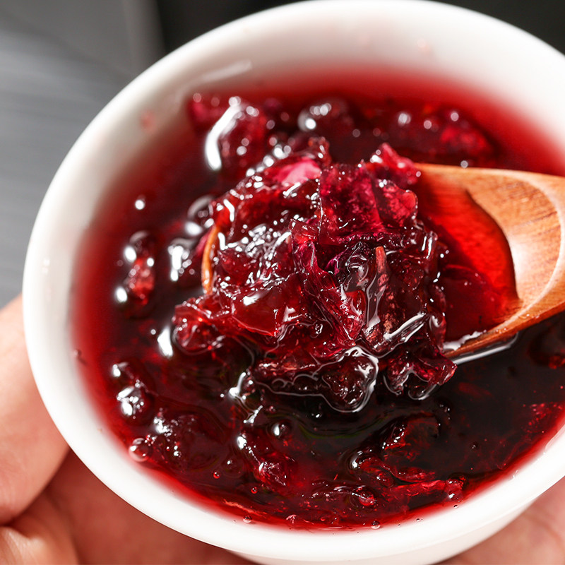 玫瑰玫瑰花果酱云南蜂蜜鲜花花酿烘焙馅料冰粉果酱