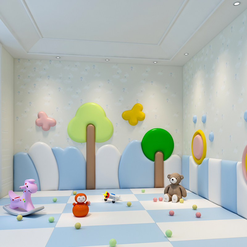 澳米博瑞幼儿园定制儿童防撞软包墙贴早教中心墙贴