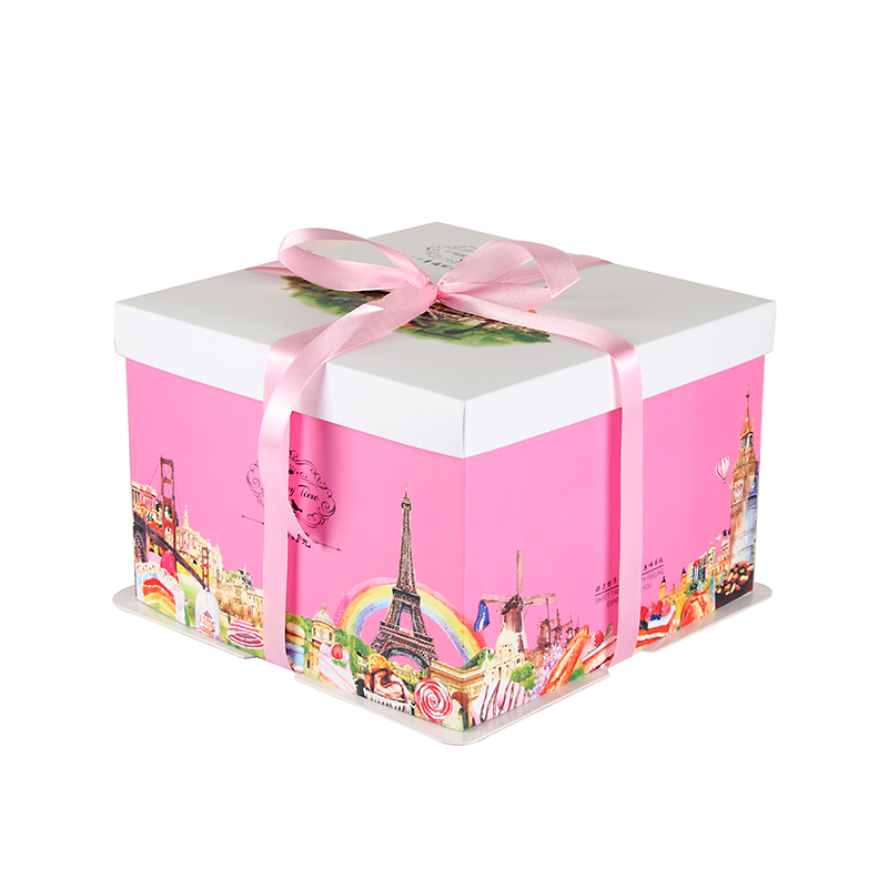 生日蛋糕盒子6寸8寸10寸12寸14寸16寸方形手提蛋糕包装盒定制免邮