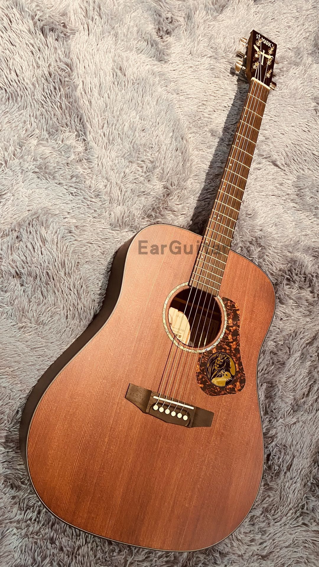 吉他earguitar弹唱指弹复古单复古41寸芯面桃花云杉吉他民谣吉他