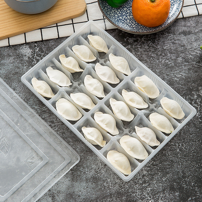 打包速冻水饺长方形格装外卖早餐收纳一次性餐盒一次性餐盒